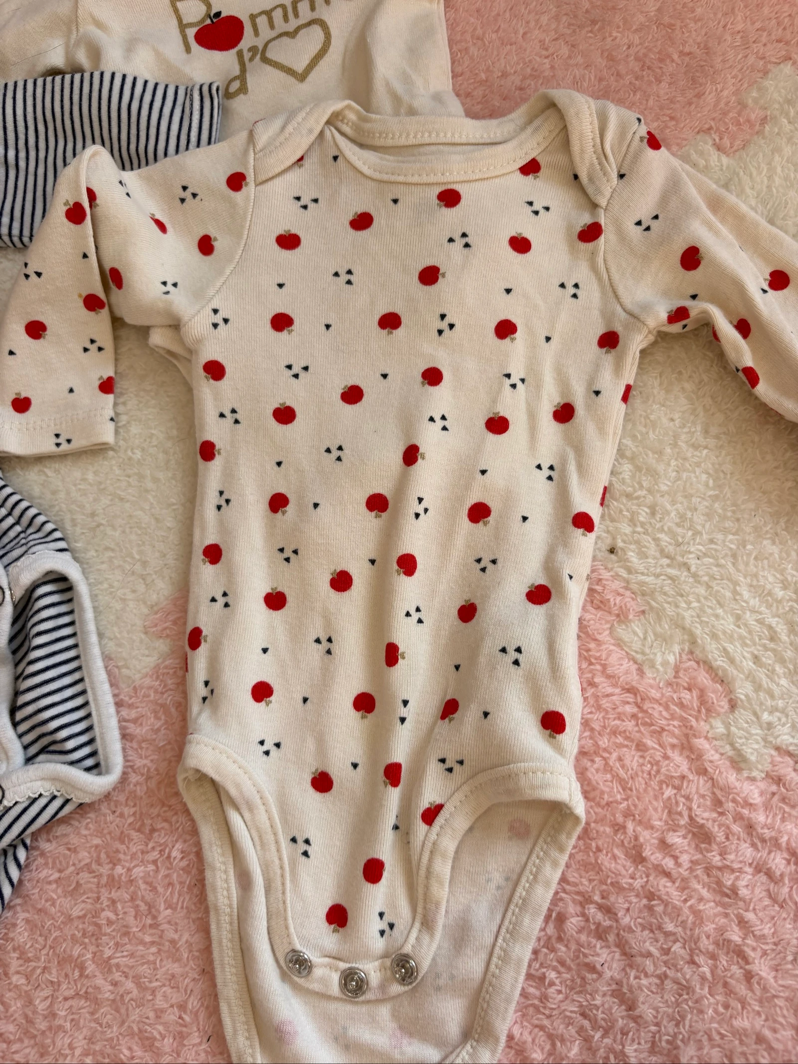 Lote de 5 bodies bebê menina 3 meses – Orchestra & cache-cœur – Excelente estado – photo 6